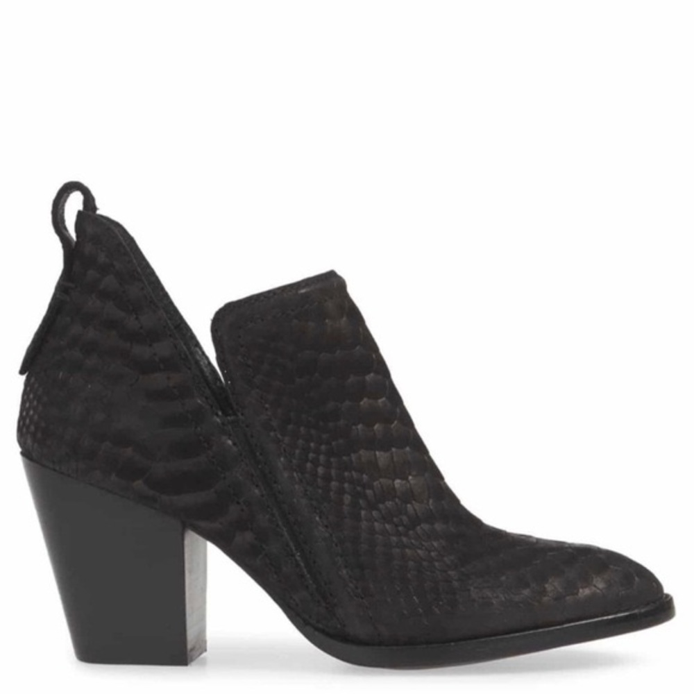 Jeffrey Campbell Rowlan Snakeskin Embossed Bootie
